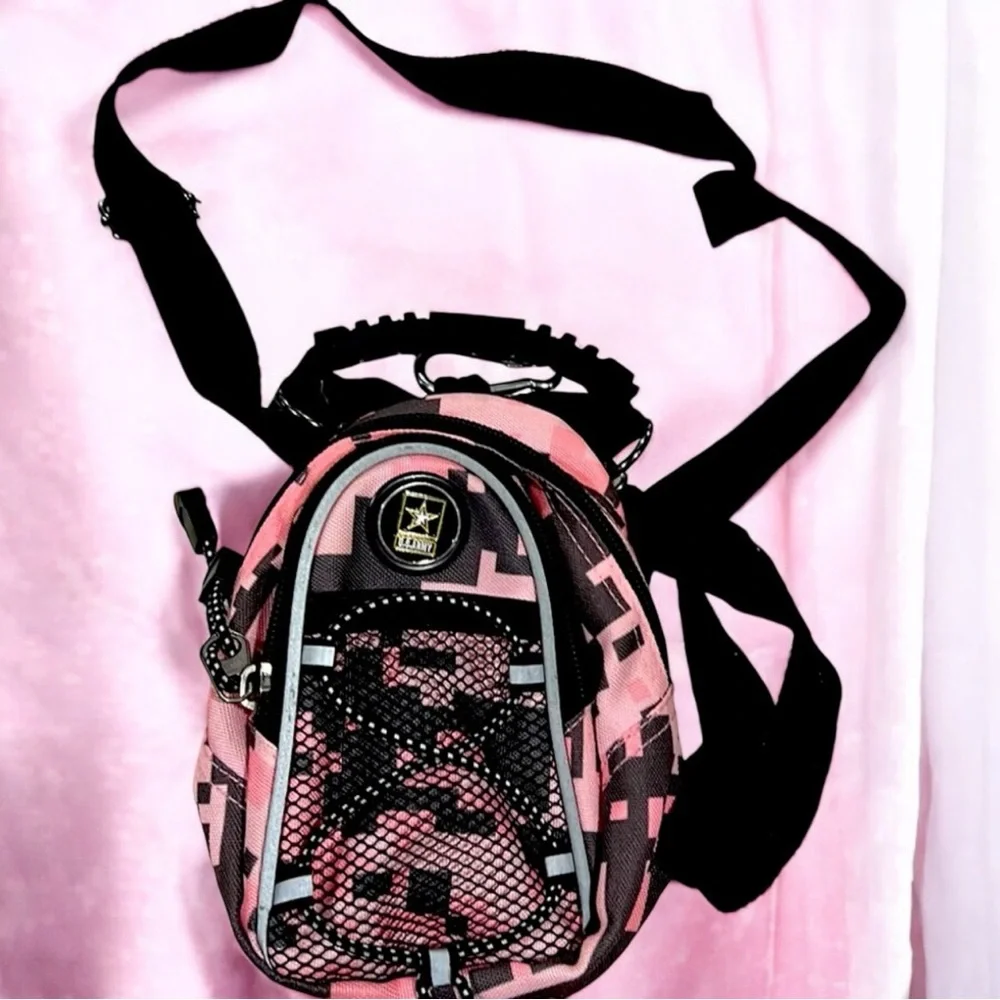 U.S. Army Pink Camouflage Mini Backpack Crossbody Bag